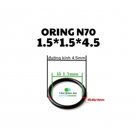 Oring NBR70 độ dày 1.5mm