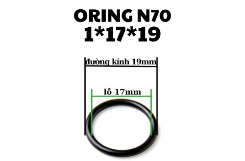 Oring NBR 70 độ dày 1mm, lỗ trong 17mm