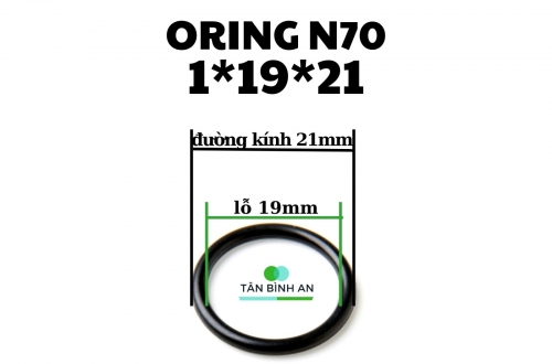 Oring NBR 70 độ dày 1mm, lỗ trong 19mm