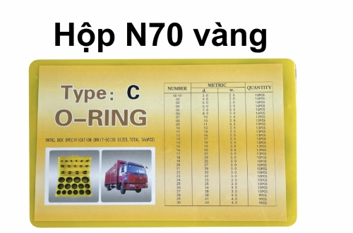 Hộp oring 30 size NBR70 màu vàng