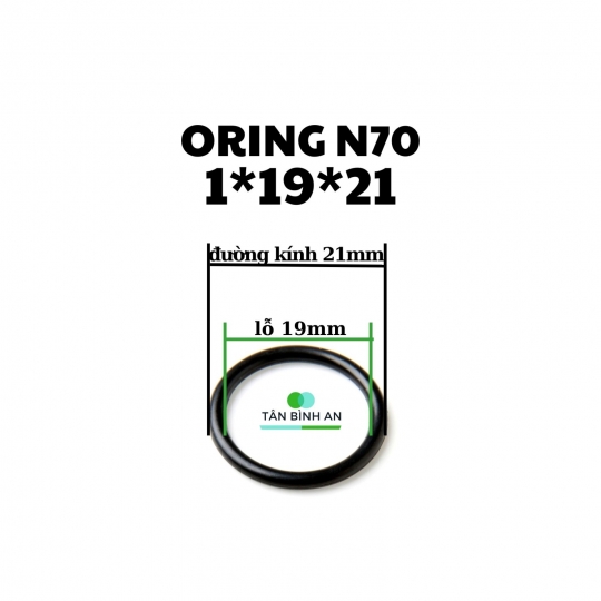 Oring NBR 70 độ dày 1mm, lỗ trong 19mm