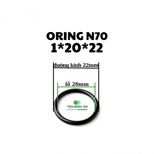 Oring NBR 70 độ dày 1mm, lỗ trong 20mm