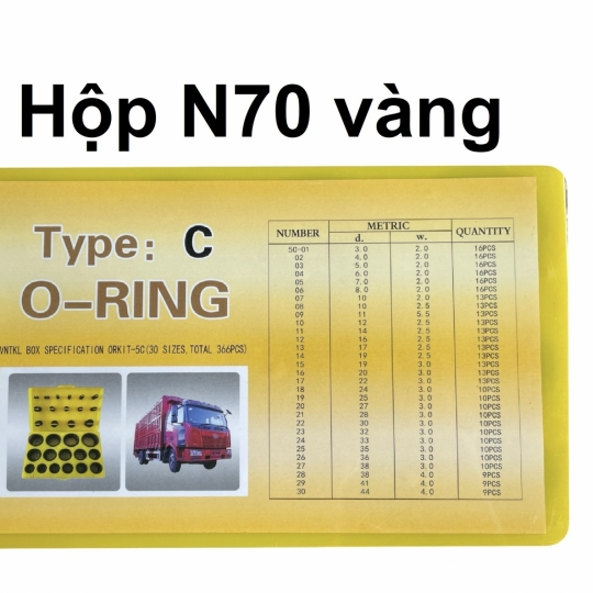 Hộp oring 30 size NBR70 màu vàng